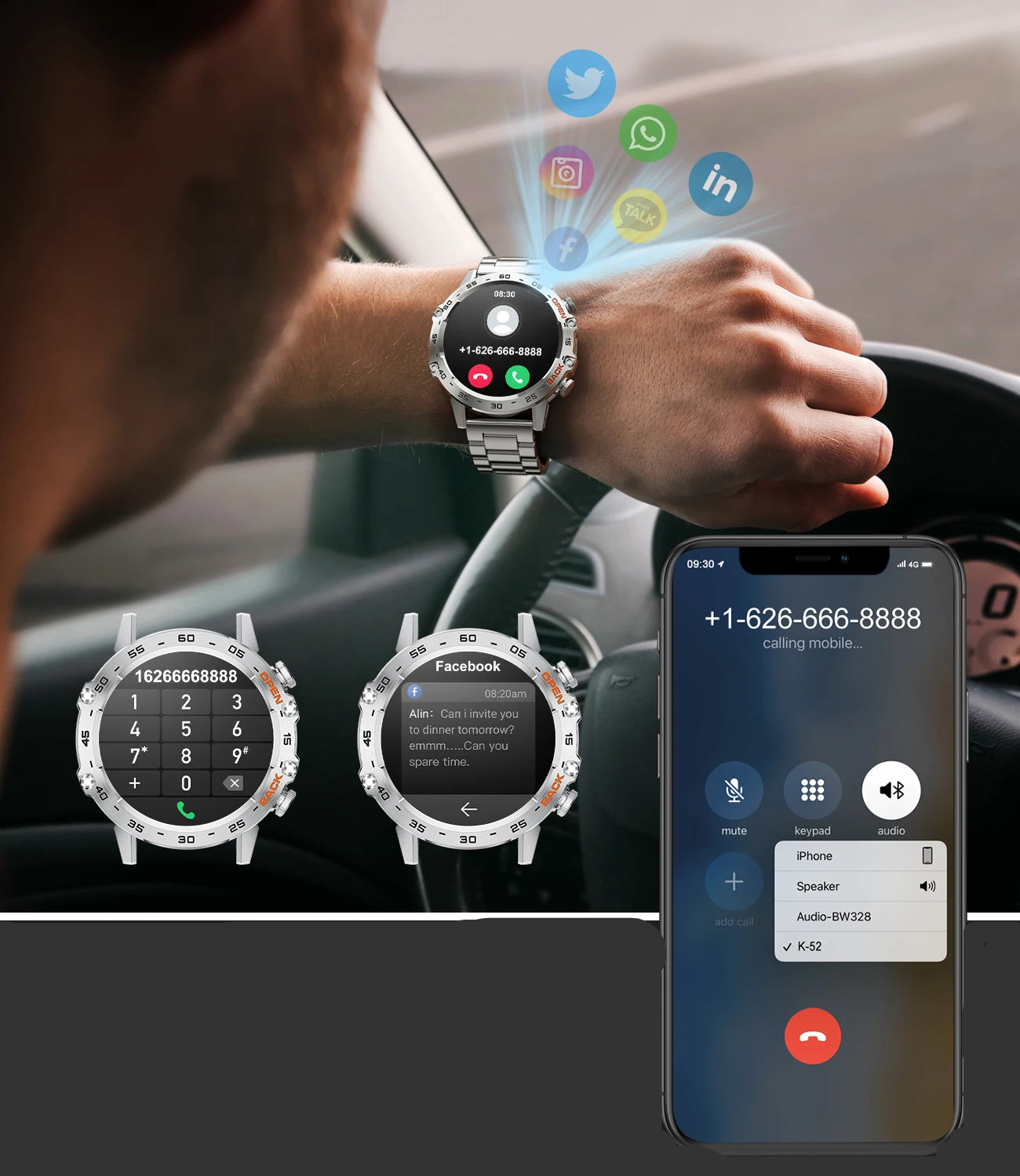 Smartwatch LIGE – Bluetooth 5.0